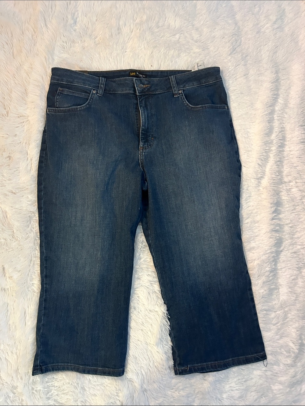 Lee Women's Dark Blue Denim Capris